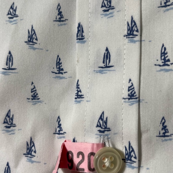 Jos A Bank All over sailboat Print long sleeve button down shirt men’s size XXL - Picture 8 of 8